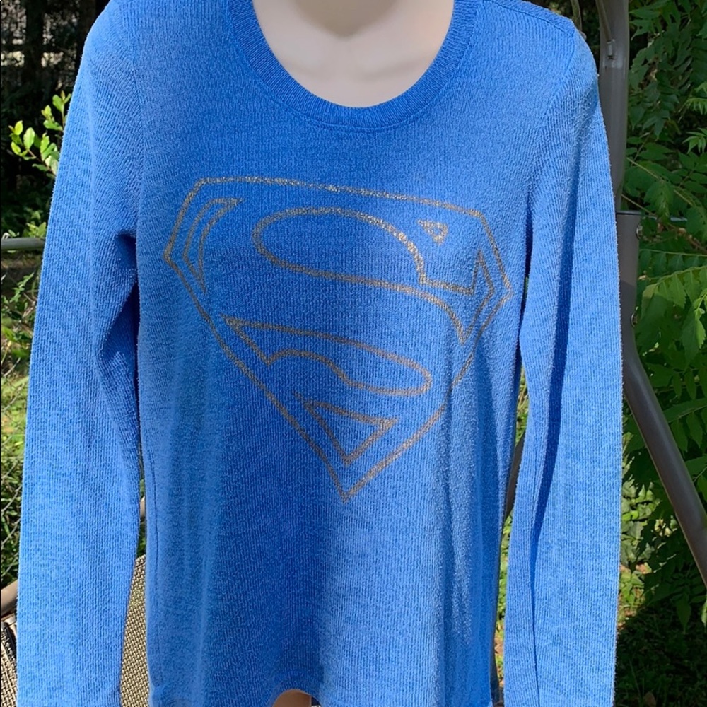 DC COMICS “SUPERMAN” long-sleeved light sweater LG - Picture 2 of 6